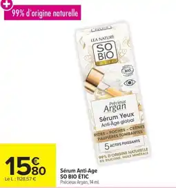 Carrefour Sérum anti-age so bio étic offre