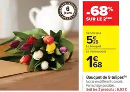 Carrefour Market Bouquet de 9 tulipes offre