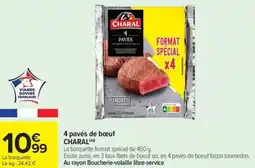 Carrefour Market 4 pavés de bœuf charal offre