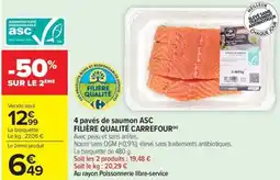 Carrefour Market 4 pavés de saumon asc filière qualité carrefour offre