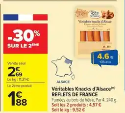 Carrefour Market Véritables knacks d'alsace reflets de france offre