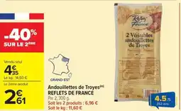 Carrefour Market Andouillettes de troyes reflets de france offre