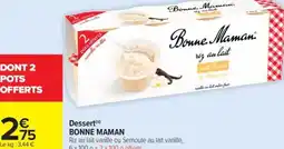 Carrefour Market Dessert bonne maman offre