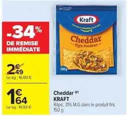 Carrefour Market Cheddar kraft offre