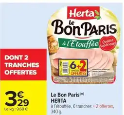 Carrefour Market Le bon paris herta offre