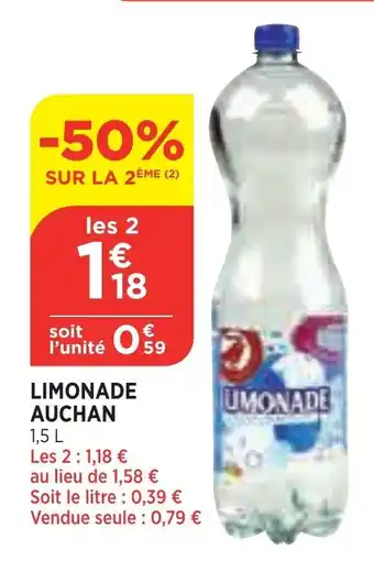 Bi1 Limonade Auchan offre