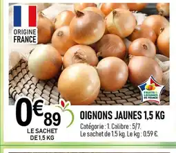 marché frais Géant Oignons jaunes offre