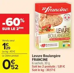Carrefour Market Levure boulangère francine offre