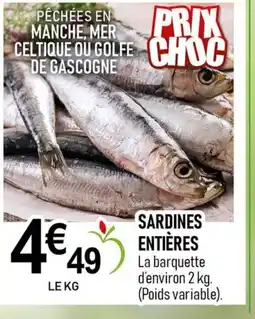 marché frais Géant Sardines entières offre