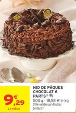 Intermarché Nid de pâques chocolat 6 parts offre