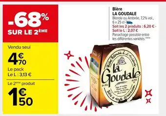 Carrefour Market Biére La Goudale offre