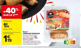 Carrefour Market Nems Carrefour Sensation offre