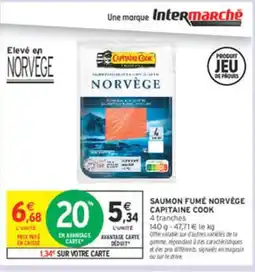 Intermarché CAPITAIN COOK Saumon fume norvège offre