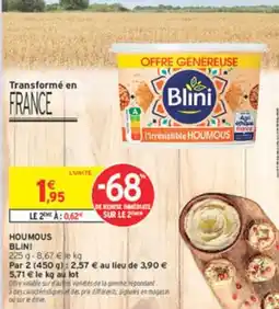 Intermarché BLINI Houmous offre