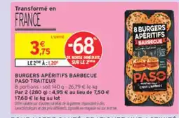 Intermarché PASO TRAITEUR Burgers apéritifs barbecue offre