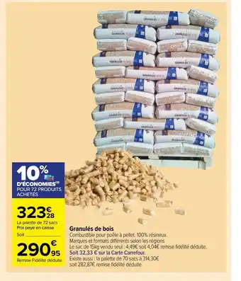 Carrefour Market Granulés De Bois offre