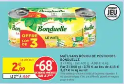 Intermarché BONDUELLE Maïs mats sans résidu de pesticides offre