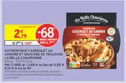 Intermarché LA BELLE CHAURIENNE Authentique cassoulet au canard et saucisse de toulouse offre