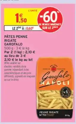 Intermarché GAROFALO Påtes penne rigate offre