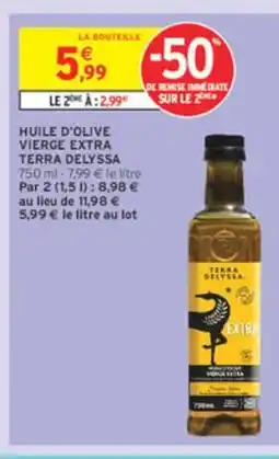 Intermarché DELYSSA Huile d'olive vierge extra terra offre