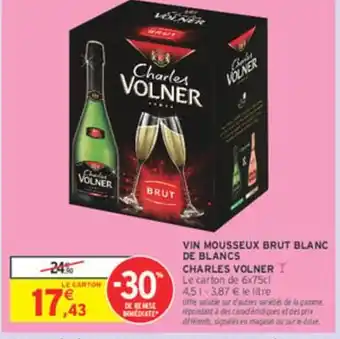 CHARLES VOLNER Vin mousseux brut blanc de blancs