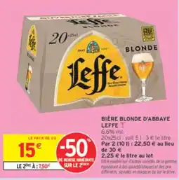 Intermarché LEFFE Biere blonde d'abbaye offre