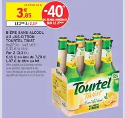 Intermarché TOURTEL TWIST Bière sans alcool au jus citron offre