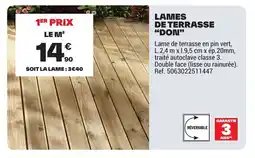 Brico Dépôt Lames de terrasse don offre