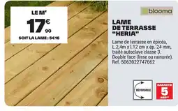 Brico Dépôt Lame de terrasse heria offre