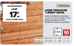 Brico Dépôt Lame terrasse lemhi brun offre