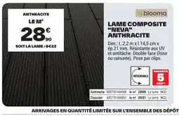 Brico Dépôt Lame composite neva anthracite offre