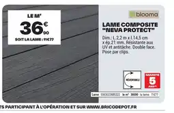 Brico Dépôt Lame composite neva protect offre
