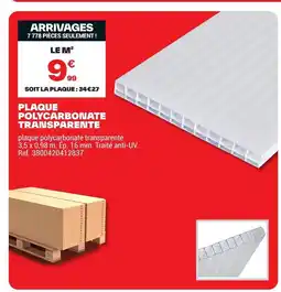 Brico Dépôt Plaque polycarbonate transparente offre