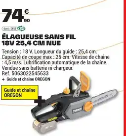 Brico Dépôt Élagueuse sans fil 18v offre