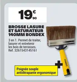 Brico Dépôt Brosse lasure et saturateur 140mm bondex offre