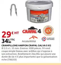 Rural Master Crampillons harpon crapal galva offre