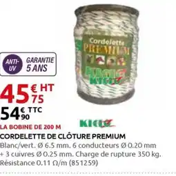 Rural Master Cordelette de clôture premium offre