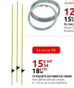 Rural Master 10 piquets en fibre de verre offre