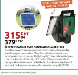 Rural Master Électrificateur avec panneau solaire s1500 offre