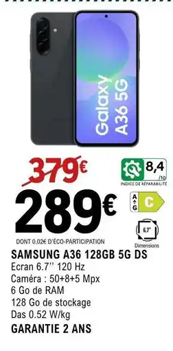 E.Leclerc SAMSUNG A36 128GB 5G DS offre