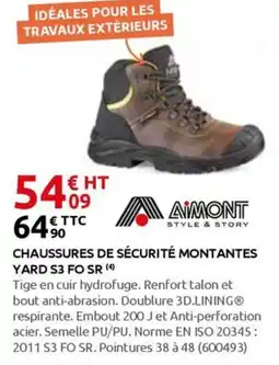 Rural Master AiMONT STYLE & STORY Chaussures de sécurité montantes yard s3 fo sr offre