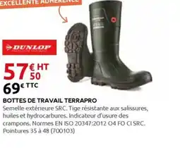Rural Master DUNLOP Bottes de travail terrapro offre