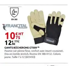 Rural Master FRANCITAL Gants bûcherons gt009 offre