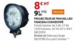 Rural Master TEMVER Projecteur de travail led faisceau concentré offre