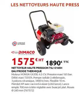 Rural Master DIMACO ettoyeur haute pression tsl12165h eau froide thermique offre