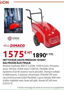 Rural Master DIMACO Nettoyeur haute pression 18160st eau froide électrique offre