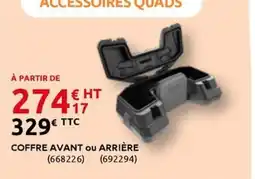 Rural Master Coffre avant ou arrière offre