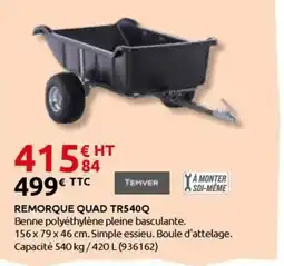 Rural Master TEMVER Remorque quad tr540q offre