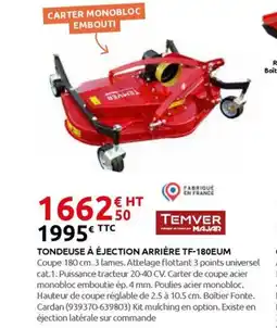 Rural Master TEMVER Tondeuse à éjection arrière tf-180eum offre