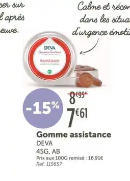 L'Eau Vive DEVA Gomme assistance offre
